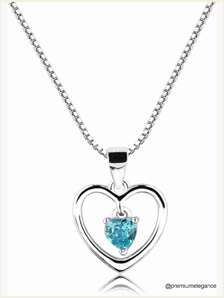 Dancing Heart Cz Pendant Necklace 14-18" Sterling Silver